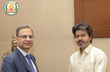 முதல்வர் விஜய்யுடன் ரிசர்வ் வங்கி கவர்னர் சந்திப்பு: முக்கிய விவகாரங்கள் குறித்து ஆலோசனை!